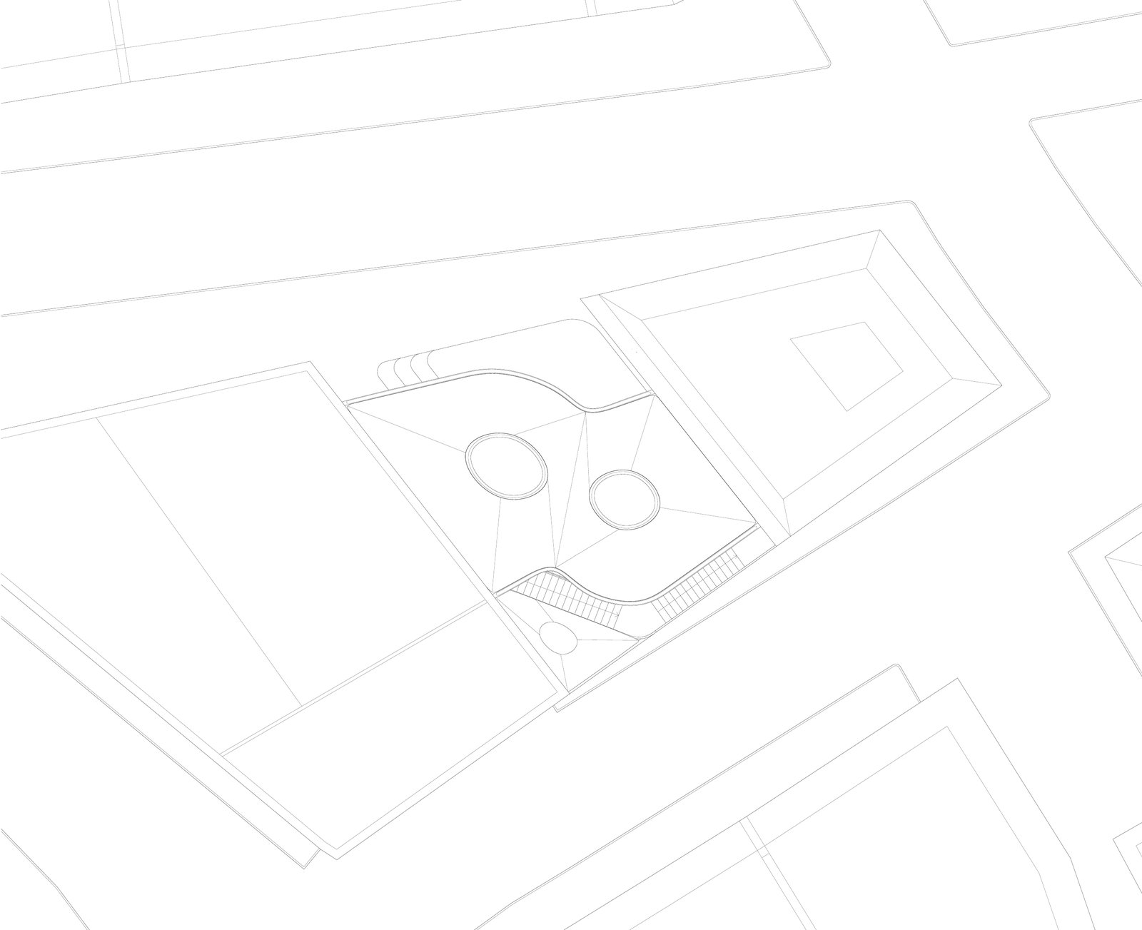 Plan of the library and the piazza below