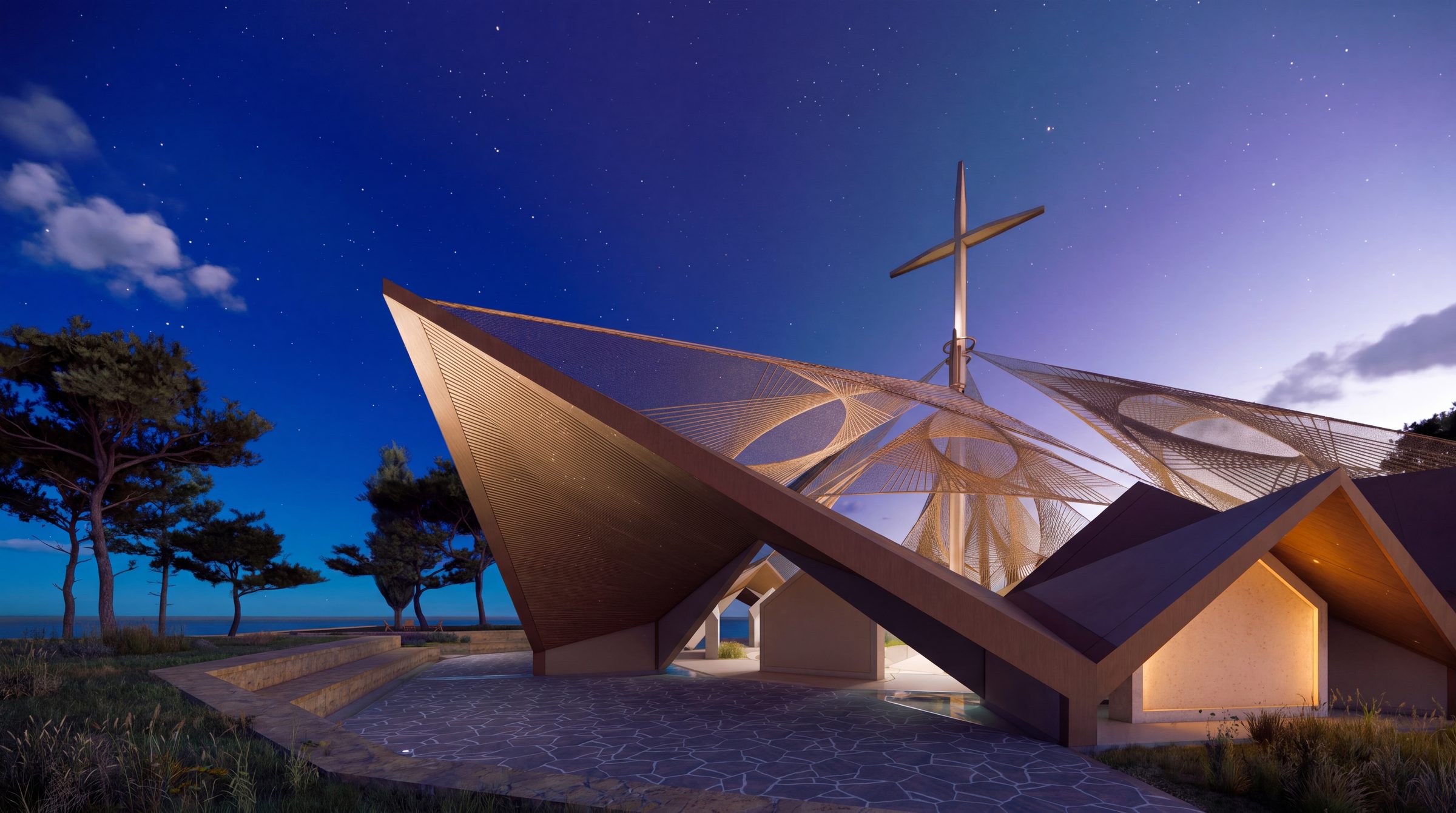The chapel at night