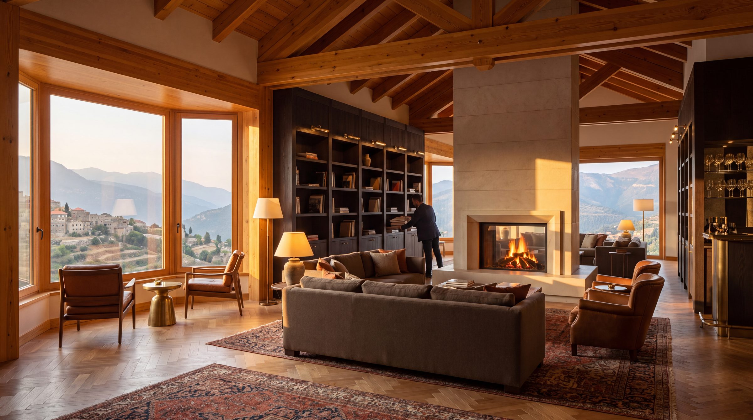 The fireside lounge