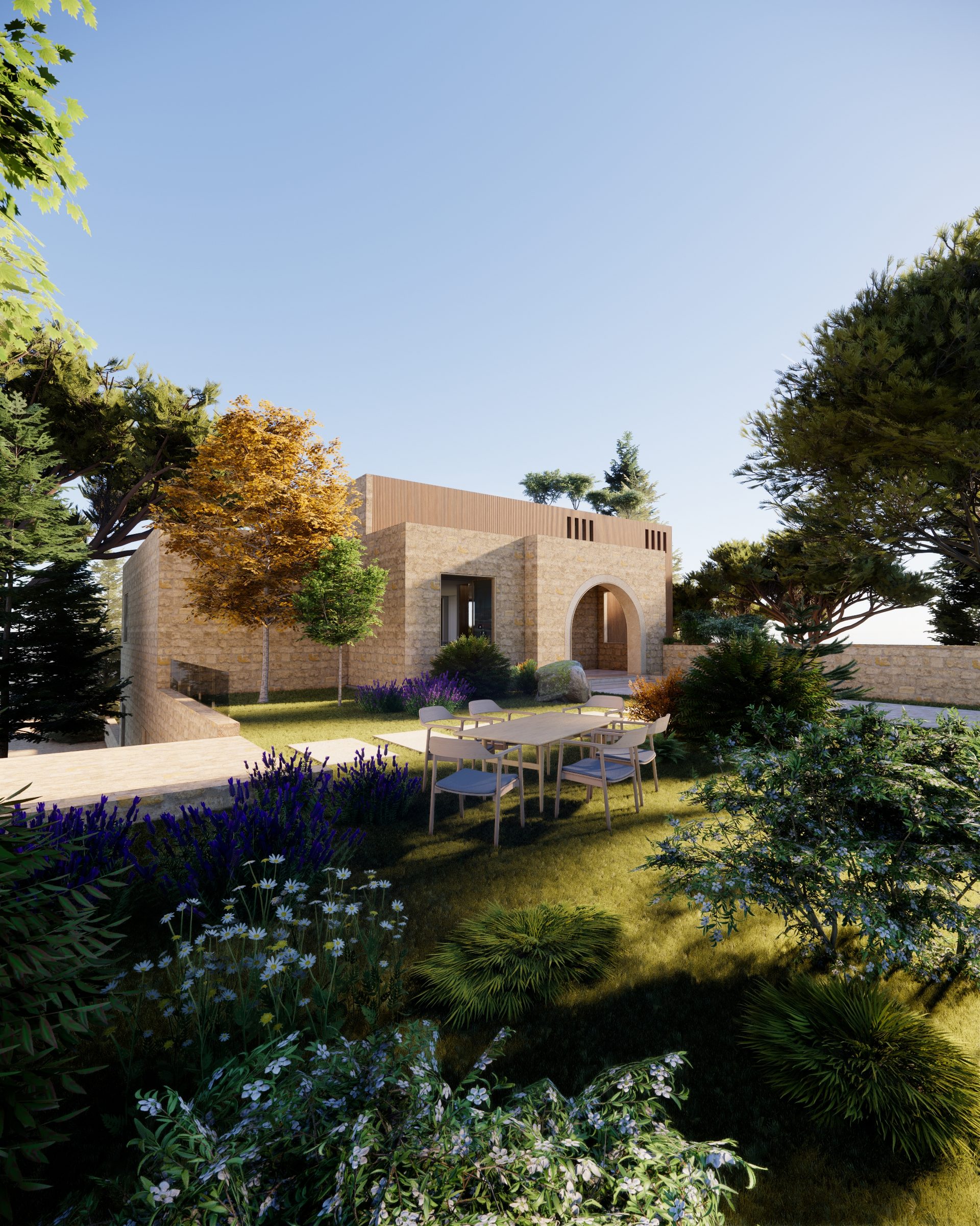 The garden approach by day